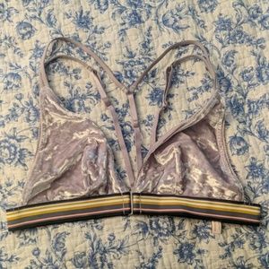 VS lavender crushed velvet Bralette
